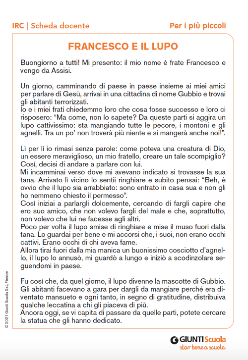 Francesco e il lupo | Giunti Scuola