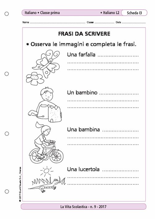 Frasi da scrivere | Giunti Scuola Frasi da scrivere | Giunti Scuola