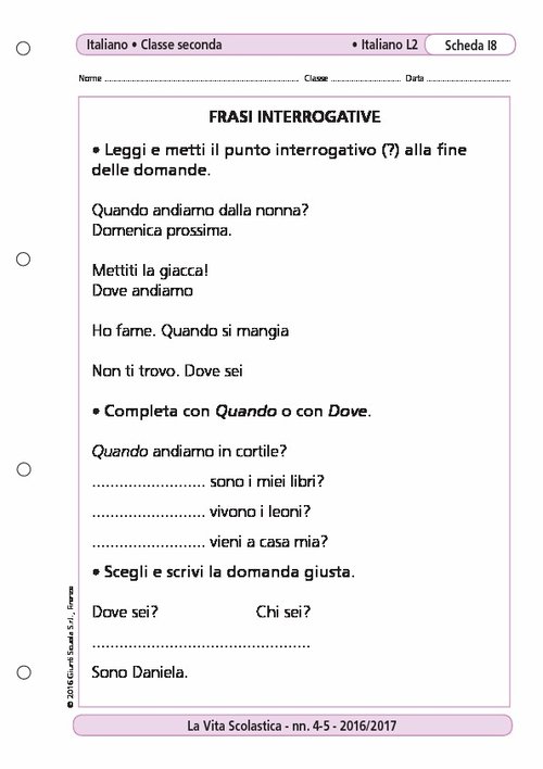 Frasi interrogative/2 | Giunti Scuola Frasi interrogative/2 | Giunti Scuola