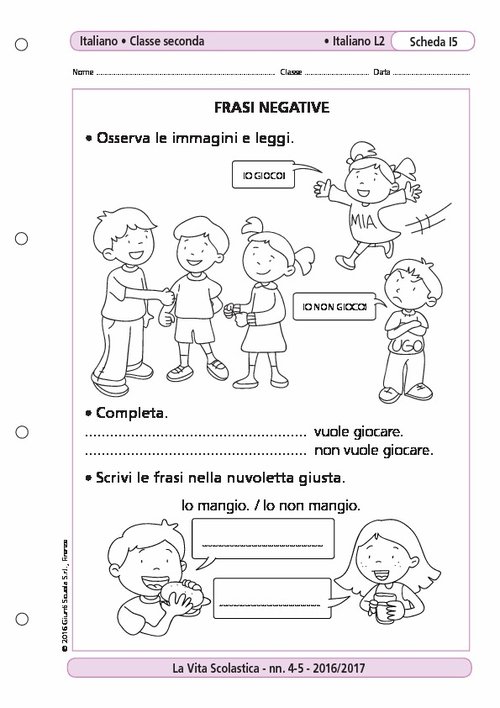 Frasi negative/1 | Giunti Scuola Frasi negative/1 | Giunti Scuola
