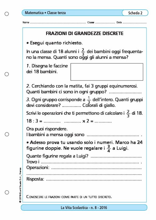 Frazioni di grandezze discrete | Giunti Scuola Frazioni di grandezze discrete | Giunti Scuola
