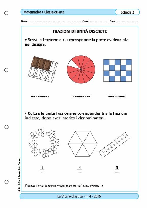 Frazioni di unità discrete | Giunti Scuola Frazioni di unità discrete | Giunti Scuola