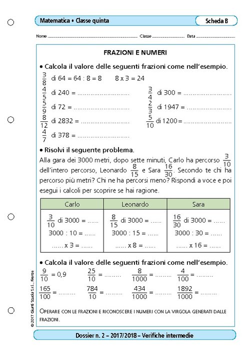 Frazioni e numeri | Giunti Scuola Frazioni e numeri | Giunti Scuola