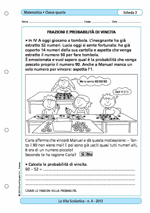 Frazioni e probabilità di vincita | Giunti Scuola
