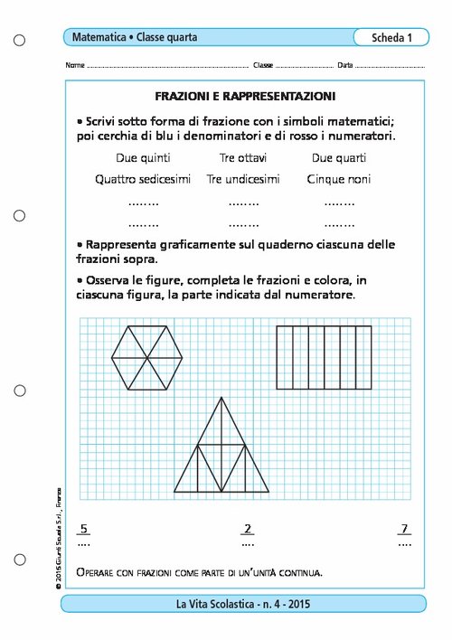 Frazioni e rappresentazioni | Giunti Scuola