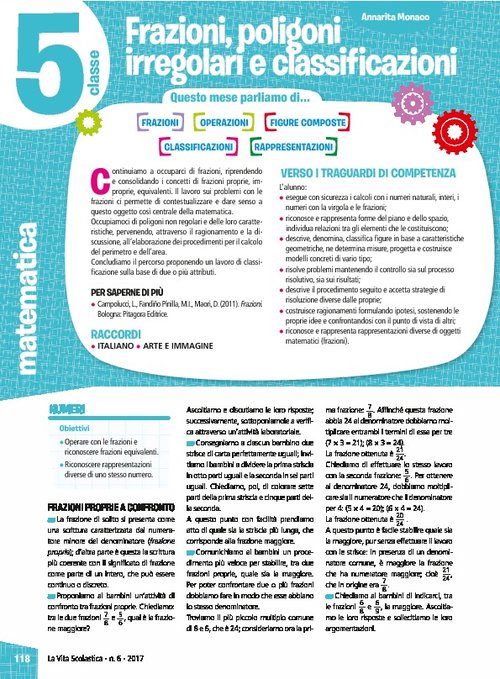 Frazioni, poligoni irregolari e classificazioni | Giunti Scuola Frazioni, poligoni irregolari e classificazioni | Giunti Scuola