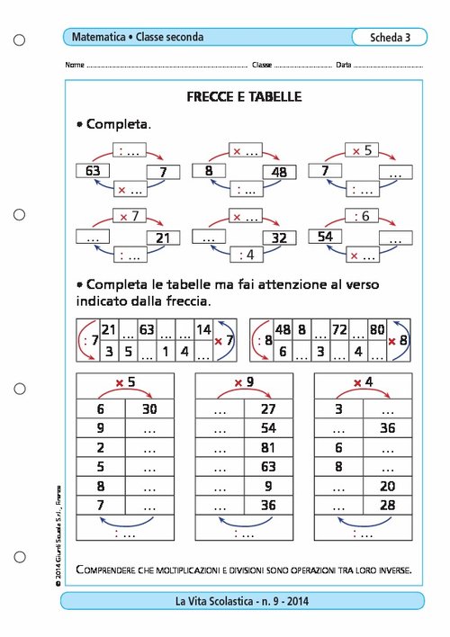 Frecce e tabelle | Giunti Scuola Frecce e tabelle | Giunti Scuola