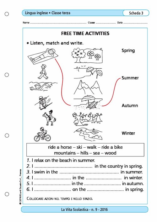 Free time activities | Giunti Scuola Free time activities | Giunti Scuola