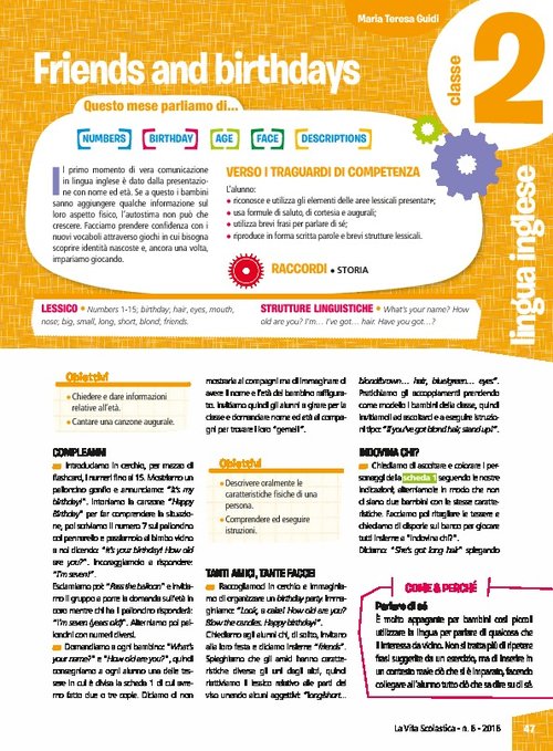 Friends and birthdays | Giunti Scuola Friends and birthdays | Giunti Scuola