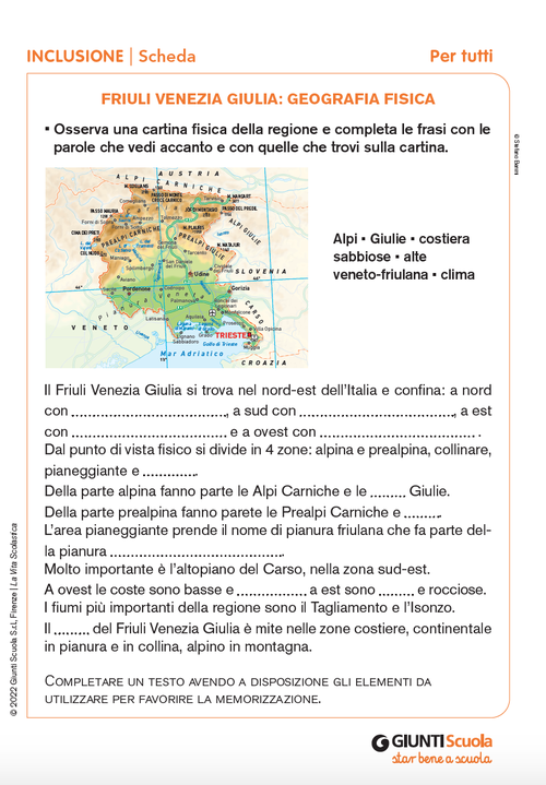 Friuli Venezia Giulia: geografia fisica | Giunti Scuola