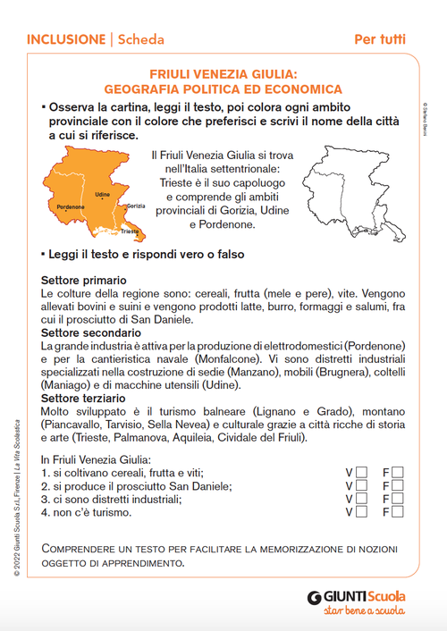 Friuli Venezia Giulia: geografia politica ed economica | Giunti Scuola Friuli Venezia Giulia: geografia politica ed economica | Giunti Scuola