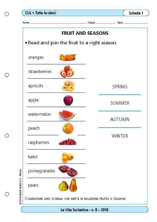 Fruit and seasons | Giunti Scuola