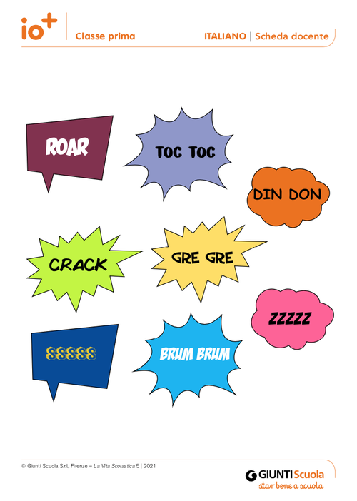 Fumetti e suoni onomatopeici | Giunti Scuola Fumetti e suoni onomatopeici | Giunti Scuola