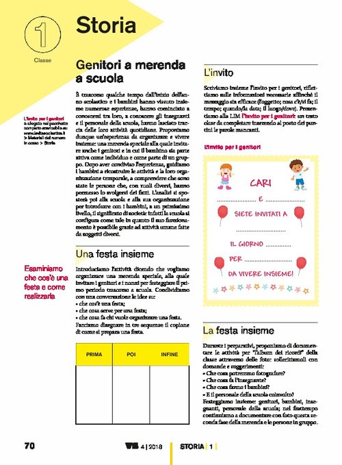 Genitori a merenda a scuola | Giunti Scuola Genitori a merenda a scuola | Giunti Scuola