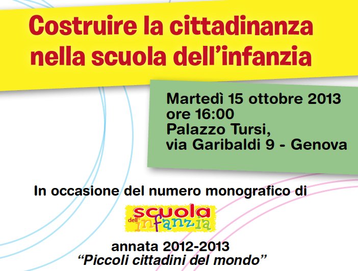 Genova - Convegno "Costruire la cittadinanza nella scuola dell’infanzia" | Giunti Scuola Genova - Convegno "Costruire la cittadinanza nella scuola dell’infanzia" | Giunti Scuola