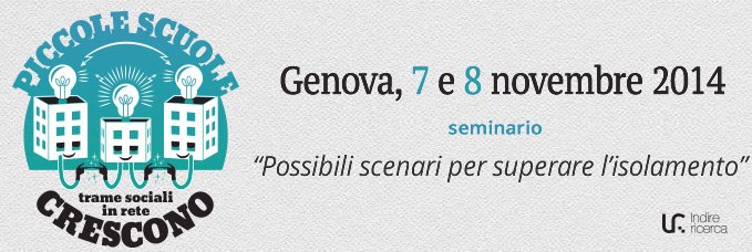 Genova - Il 7 e l'8 novembre workshop di formazione "Piccole scuole" | Giunti Scuola