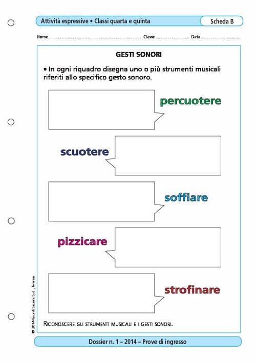Gesti sonori | Giunti Scuola Gesti sonori | Giunti Scuola