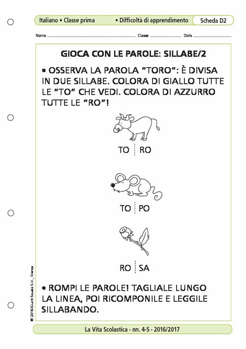Gioca con le parole: sillabe/2 | Giunti Scuola Gioca con le parole: sillabe/2 | Giunti Scuola