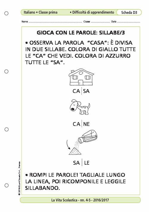 Gioca con le parole: sillabe/3 | Giunti Scuola Gioca con le parole: sillabe/3 | Giunti Scuola