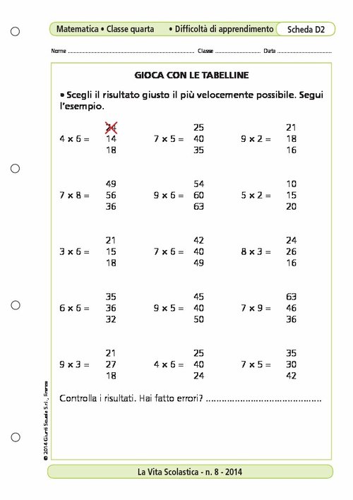 Gioca con le tabelline | Giunti Scuola