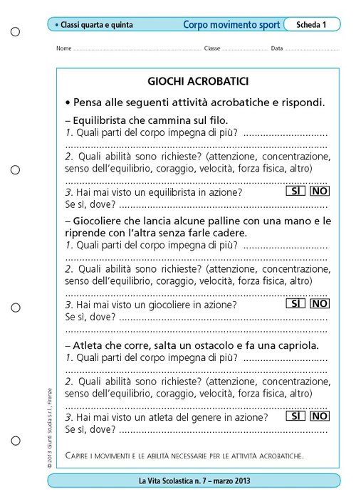 Giochi acrobatici | Giunti Scuola Giochi acrobatici | Giunti Scuola