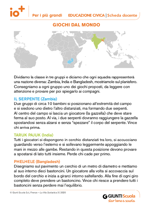 Giochi dal mondo | Giunti Scuola Giochi dal mondo | Giunti Scuola