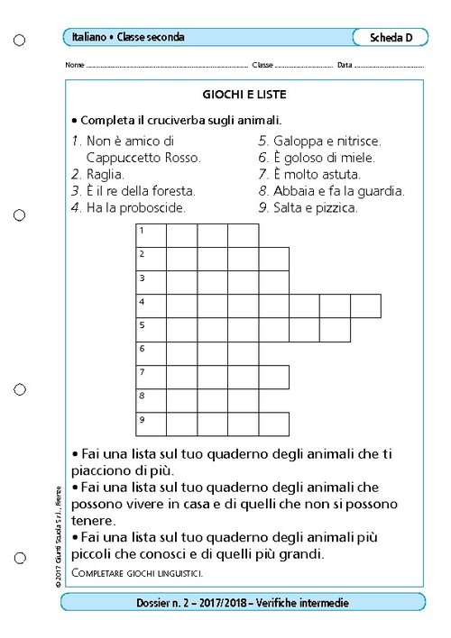 Giochi e liste | Giunti Scuola Giochi e liste | Giunti Scuola