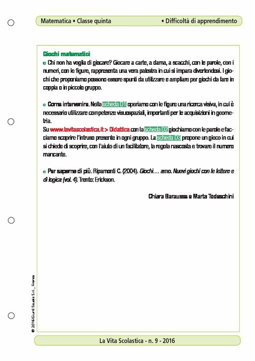 Giochi matematici | Giunti Scuola Giochi matematici | Giunti Scuola