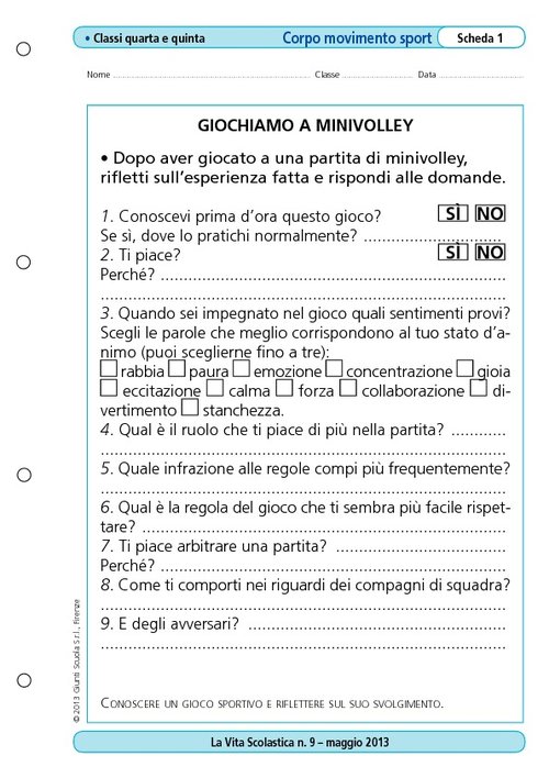Giochiamo a minivolley | Giunti Scuola