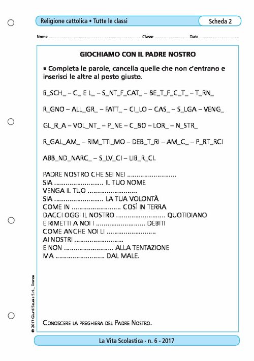 Giochiamo con il Padre Nostro | Giunti Scuola Giochiamo con il Padre Nostro | Giunti Scuola