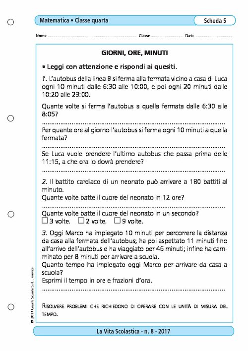Giorni, ore, minuti | Giunti Scuola Giorni, ore, minuti | Giunti Scuola