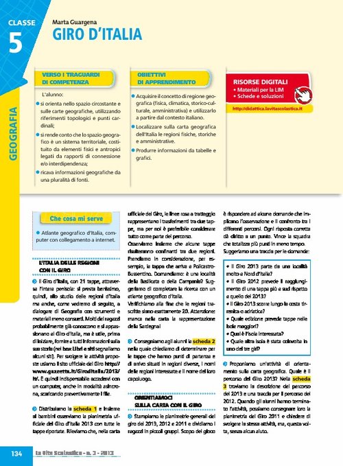 Giro d'Italia | Giunti Scuola Giro d'Italia | Giunti Scuola