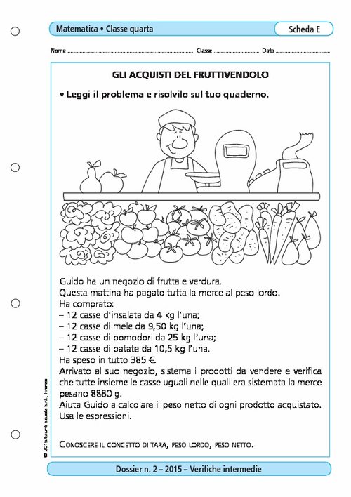 Gli acquisti del fruttivendolo | Giunti Scuola Gli acquisti del fruttivendolo | Giunti Scuola