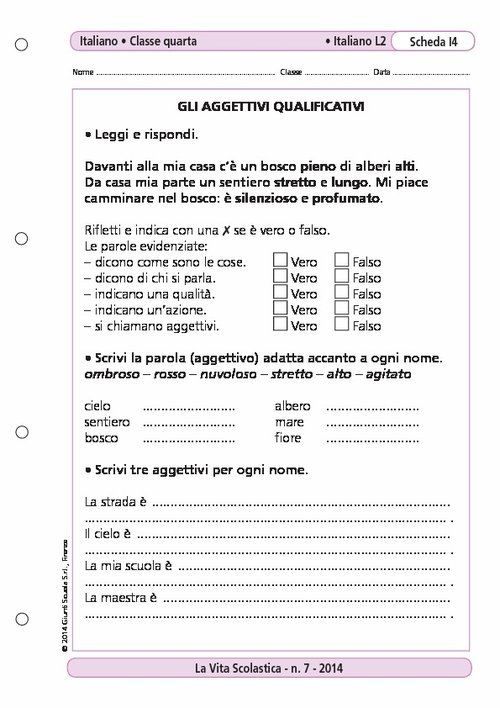 Gli aggettivi qualificativi | Giunti Scuola Gli aggettivi qualificativi | Giunti Scuola
