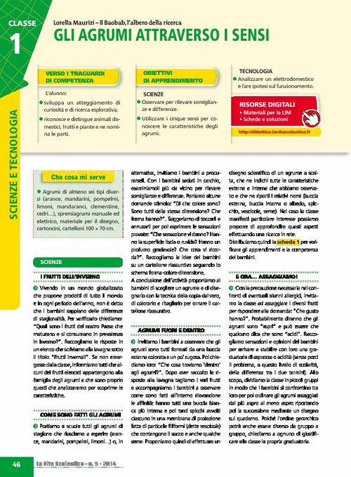 Gli agrumi attraverso i sensi | Giunti Scuola Gli agrumi attraverso i sensi | Giunti Scuola