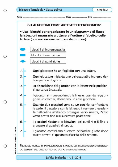Gli algoritmi come artefatti tecnologici/2 | Giunti Scuola Gli algoritmi come artefatti tecnologici/2 | Giunti Scuola