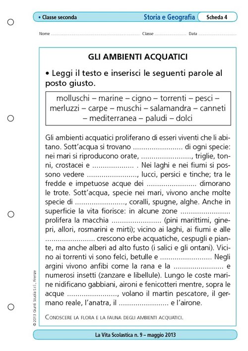 Gli ambienti acquatici | Giunti Scuola Gli ambienti acquatici | Giunti Scuola