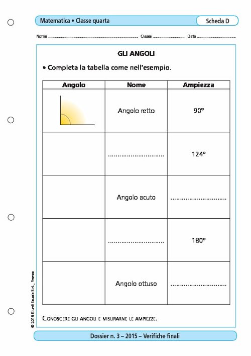 Gli angoli | Giunti Scuola Gli angoli | Giunti Scuola