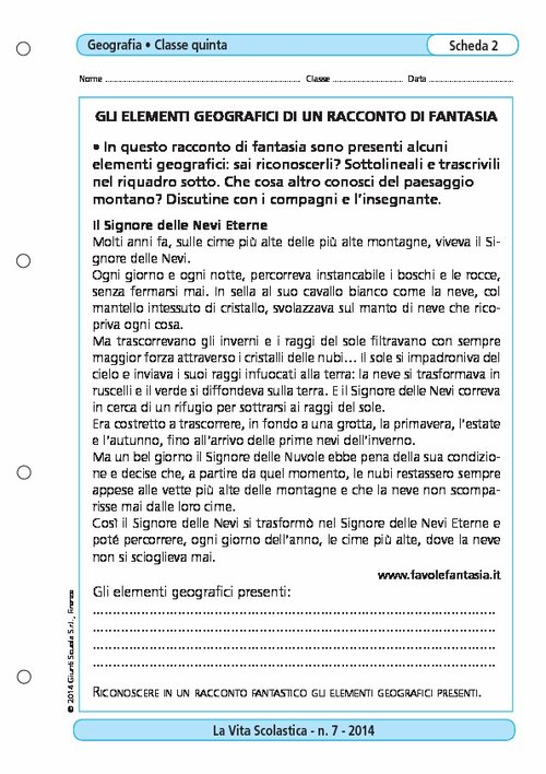 Gli elementi geografici di un racconto di fantasia | Giunti Scuola Gli elementi geografici di un racconto di fantasia | Giunti Scuola