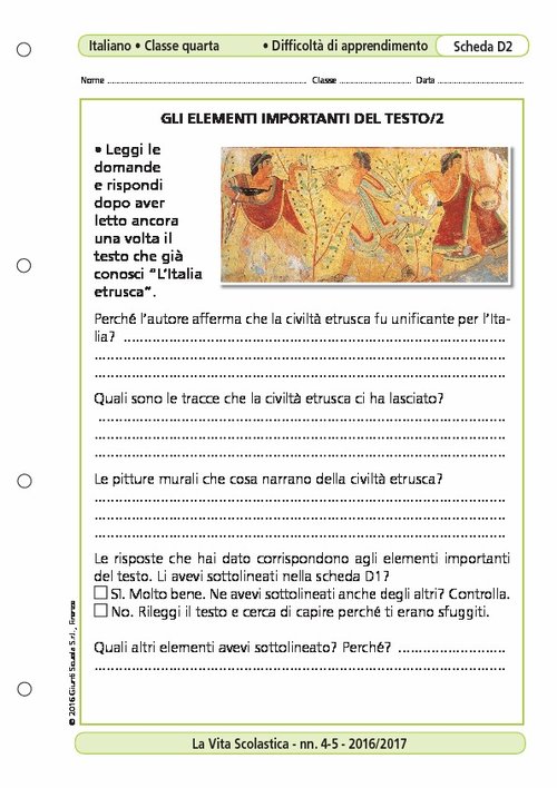 Gli elementi importanti del testo/2 | Giunti Scuola Gli elementi importanti del testo/2 | Giunti Scuola