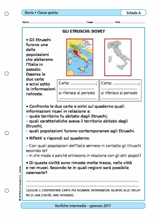 Gli Etruschi: dove? | Giunti Scuola Gli Etruschi: dove? | Giunti Scuola