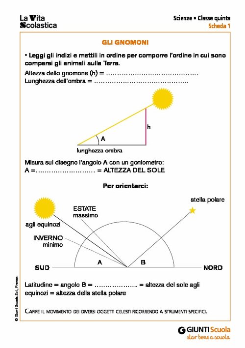 Gli gnomoni | Giunti Scuola Gli gnomoni | Giunti Scuola