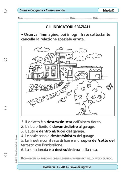 Gli indicatori spaziali | Giunti Scuola Gli indicatori spaziali | Giunti Scuola