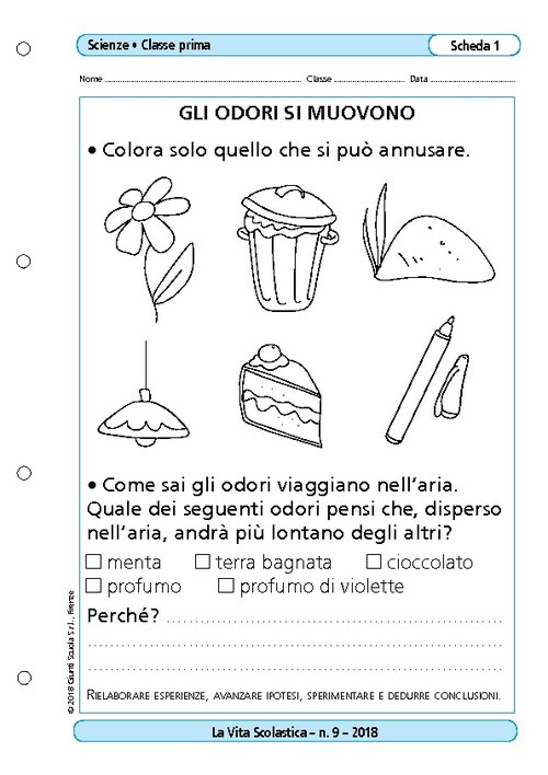 Gli odori si muovono | Giunti Scuola Gli odori si muovono | Giunti Scuola