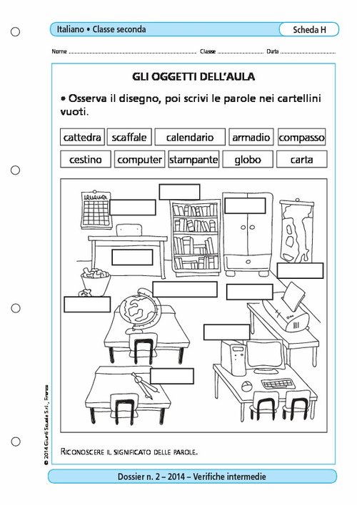 Gli oggetti dell'aula | Giunti Scuola Gli oggetti dell'aula | Giunti Scuola
