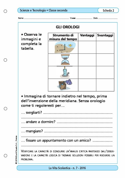 Gli orologi | Giunti Scuola Gli orologi | Giunti Scuola
