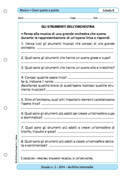 Gli strumenti dell'orchestra | Giunti Scuola Gli strumenti dell'orchestra | Giunti Scuola