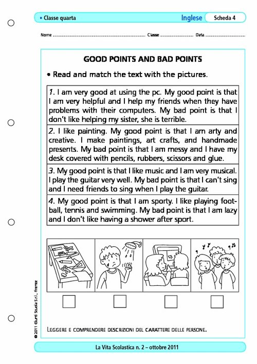 Good points and bad points | Giunti Scuola Good points and bad points | Giunti Scuola