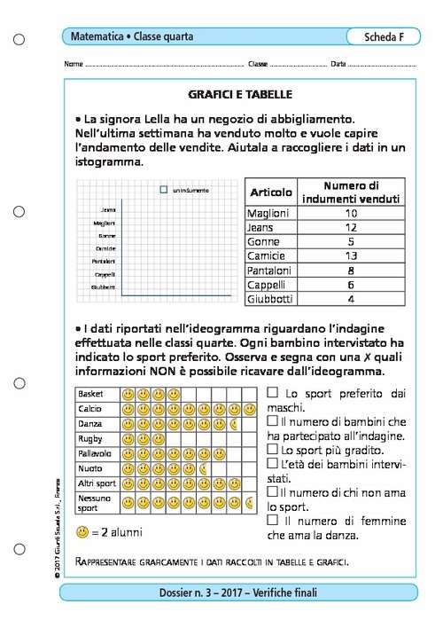 Grafici e tabelle | Giunti Scuola Grafici e tabelle | Giunti Scuola