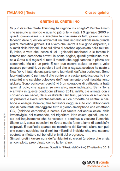 Gretini sì, cretini no | Giunti Scuola Gretini sì, cretini no | Giunti Scuola